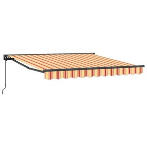 vidaXL Auvent Rétractable Jaune et Orange 300x250 cm tissu