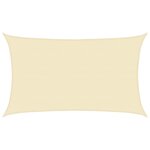 vidaXL Voile d'ombrage 160 g/m² Crème 5x8 m PEHD
