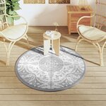 vidaXL Tapis d'extérieur ARAKIL gris clair Ø120 cm PP