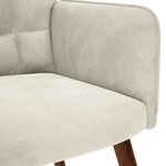 vidaXL Chaise de relaxation crème velours