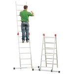 Hailo Échafaudage et échelle 1-2-3 500 Combi 324 cm Alu 9459-501