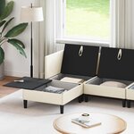 vidaXL Ensemble de meubles pour le salon 5 Pièces Crème Tissu