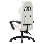vidaXL Fauteuil de jeux vidéo Rose Similicuir