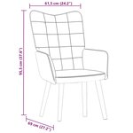 vidaXL Chaise de relaxation Gris foncé Velours