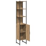 Cabinet de salle de bain vidaXL Chêne Artisan 33x33x185 5 cm Bois d'ingénierie