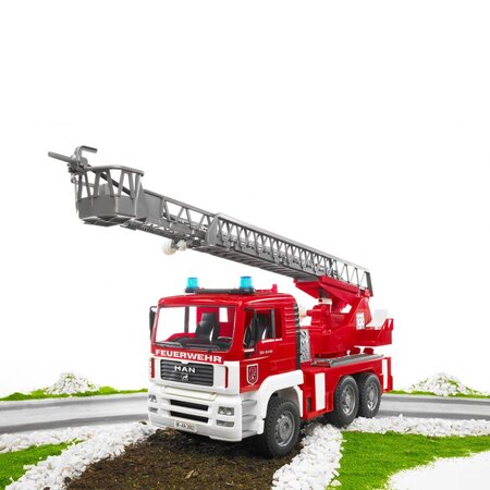 Bruder 02771 - camion de pompier avec échelle, lumières et sons