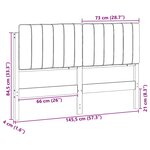 vidaXL Tête de lit capitonnée Blanc et gris clair 140 cm Pin massif