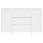 vidaXL Buffet avec 3 tiroirs Blanc 120x41x75 cm Bois d'ingénierie