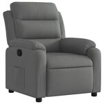 vidaXL Fauteuil inclinable en tissu gris foncé