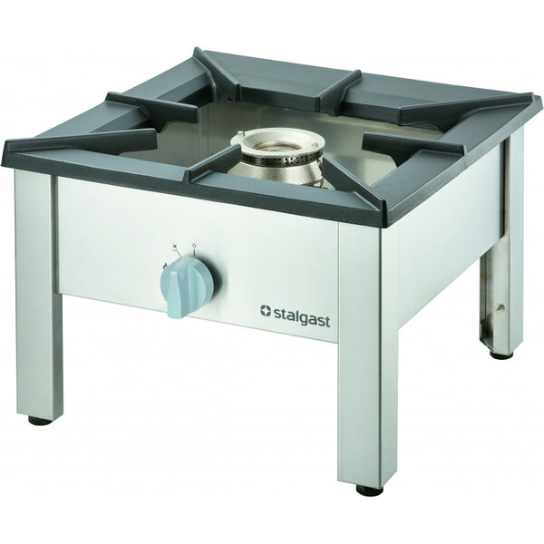 Réchaud à gaz professionnel sur pied 1 brûleur 14 kw - g20 - stalgast -  - acier inoxydable 567x639x394mm