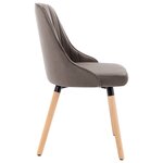 vidaXL Chaises à manger lot de 6 gris clair velours