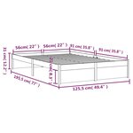 vidaXL Cadre de lit sans matelas noir bois massif 120x190 cm