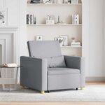 vidaXL Canapé-lit escamotable simple Gris clair 90 x 165 x 87 cm tissu