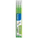 Pochette de 3 recharges pour roller FriXion Ball pointe moyenne (0,7mm). Encre vert pomme PILOT