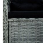 vidaXL Ensemble à manger d'extérieur et coussins 9 Pièces résine tressée