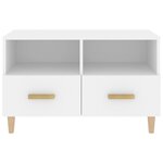 vidaXL Meuble TV Blanc 80x36x50 cm Bois d'ingénierie