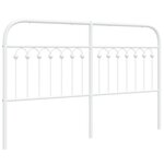 vidaXL Tête de lit métal blanc 160 cm