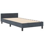 vidaXL Cadre de Lit Gris Foncé 90x190 cm Velours