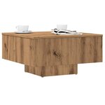vidaXL Table basse chêne artisanal 60x60x31 5 cm bois d'ingénierie