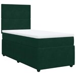 vidaXL Sommier à lattes de lit avec matelas Vert foncé 90x190 cm