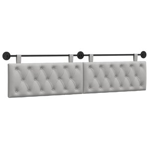 vidaXL Tête de lit suspendue Gris nuage Tissu