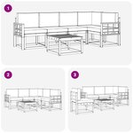 vidaXL Ensemble de canapés d'extérieur 6 Pièces Naturel et Beige