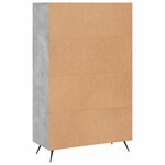 vidaXL Buffet haut gris béton 69 5x31x115 cm bois d'ingénierie