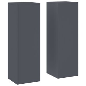vidaXL Supports de Plantes Extérieurs Pillar 2 Pièces Anthracite 24x24x75 cm Acier