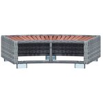 vidaXL Marche de spa Gris Résine tressée 92 x 45 x 25 cm
