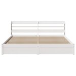 vidaXL Cadre de lit avec tête de lit sans matelas blanc 200x200 cm