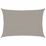 vidaXL Voile d'ombrage 160 g/m² rectangulaire gris clair 3x4 5 m PEHD