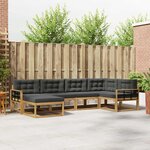 vidaXL Ensemble de canapés d'extérieur 5 Pièces Blanc et anthracite