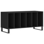 vidaXL Armoire à disques noir 100x38x48 cm bois d'ingénierie