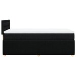 vidaXL Sommier à lattes de lit avec matelas Noir 90x200 cm Tissu
