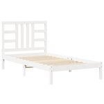 vidaXL Cadre de lit sans matelas blanc 100x200 cm bois massif