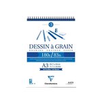 Bloc dessin à grain encollé A3 180g 30 feuilles CLAIREFONTAINE