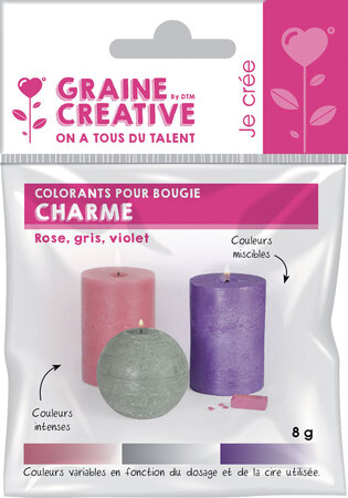 Colorants solides pour Bougie 3 couleurs Charme