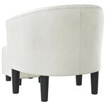 vidaXL Chaise cabriolet avec repose-pied blanc similicuir