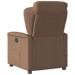vidaXL Fauteuil inclinable de massage électrique marron tissu