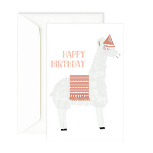 Carte anniversaire lama
