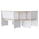 vidaXL Ensemble à manger REINE 3 Pièces marron miel blanc bois pin massif