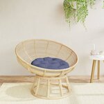 vidaXL Coussin rond bleu marine Ø 60x11 cm tissu oxford