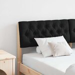 vidaXL Tête de lit capitonnée Noir 160 cm Pin massif