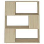 vidaXL Bibliothèque/Séparateur de pièce Chêne Sonoma 80x24x94 cm