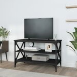 vidaXL Meuble TV Noir 80x40x50 cm Bois d'ingénierie