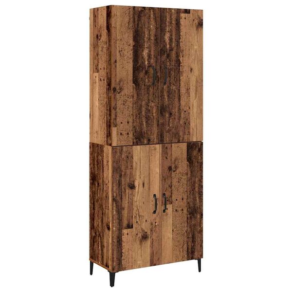vidaXL Haut Armoire 2 Pièces Bois ancien 69 5 x 34 x 180 cm