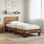 vidaXL Cadre de lit avec tête de lit Bois ancien 80 x 200 cm