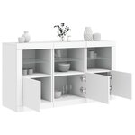 vidaXL Buffet avec lumières LED blanc 123x37x67 cm