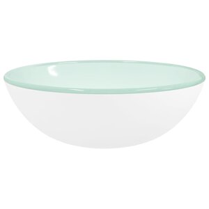 vidaXL Lavabo Verre trempé 35x12 cm Blanc