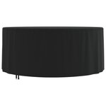 vidaXL Housse de salon de jardin rond noir Ø 182x71 cm oxford 420D